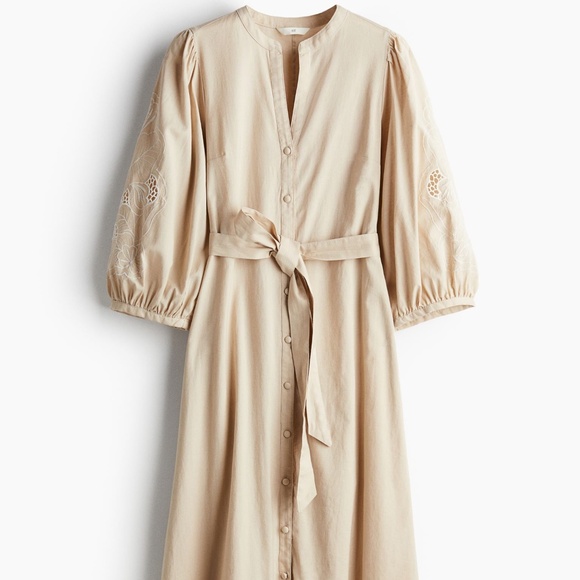 H&M Dress Embroidered Sleeves - Picture 1 of 7